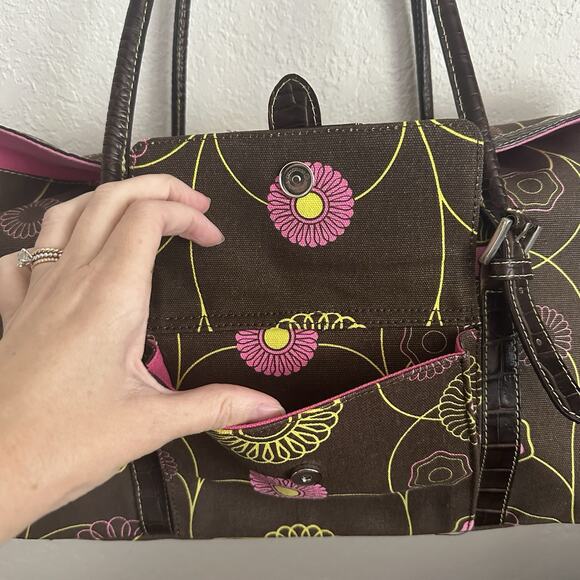 Vintage Billy Bag 70s Flower Power Canvas Shoulder Bag - Picture 3 of 12